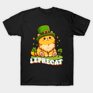 Leprecat Funny Cat St. Patricks Day T-Shirt